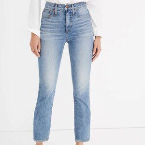 Madewell The Perfect Vintage Jean blue denim high rise tapered 90s legs size 32